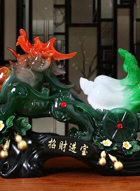 招财进宝貔貅摆件高档办公室老板桌客厅前台装饰品店铺开业礼品