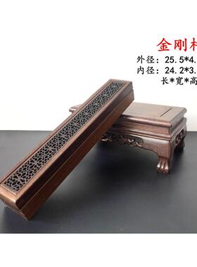 正品红木质卧香炉鸡翅木盒香道檀炉线香香炉镂空熏香炉线香盒子香