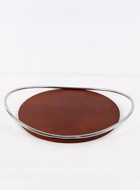 代现轻奢法式钢不锈托盘件桌面茶摆几收纳置物盘家居客厅卧室XP-1