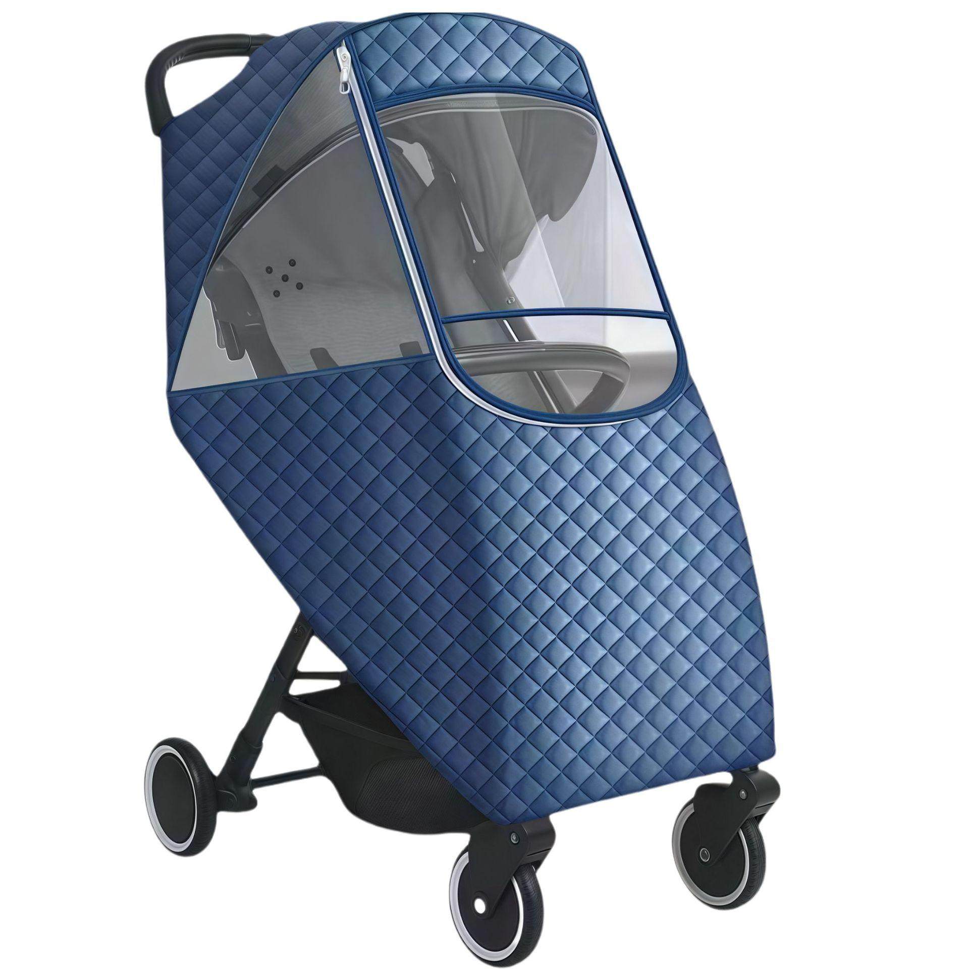 伞车防风罩婴儿推车挡风罩冬儿童防尘罩防疫遛娃车雨罩宝宝新款 - 图3