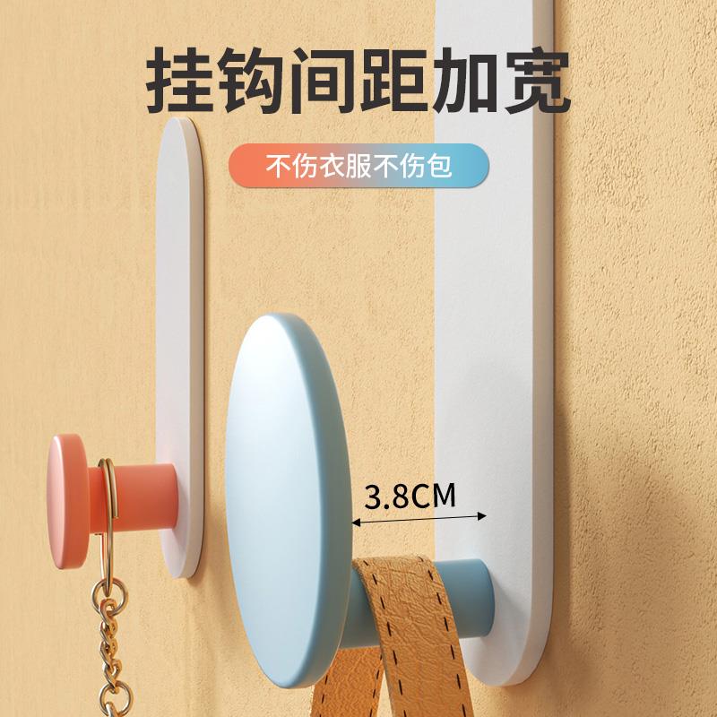 免打孔挂钩粘胶门后挂衣架无痕承重墙壁包衣帽钩玄关钥匙收纳凌之 - 图3