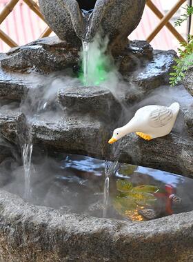 古法鱼池户外庭院田园假山流水摆件循环水客厅阳台风水轮招财景观