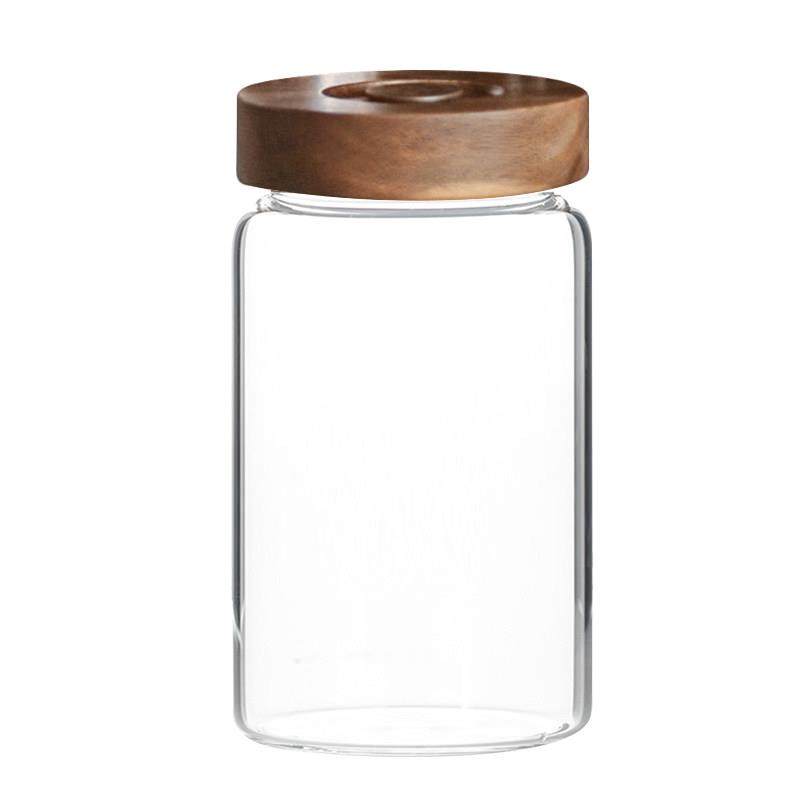 单向排气咖啡豆保存罐养豆罐咖啡粉密封罐陈皮罐木盖玻璃茶叶罐,淘宝优惠券,粉丝福利购,淘宝优惠卷