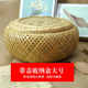 Bamboo woven bird's nest household round egg basket with lid living room creative storage basket tea can bamboo products bamboo basket basket