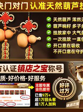 五帝钱门口门对门葫芦挂饰天然纯铜吉祥结铜钱串大门卧室胡芦挂件