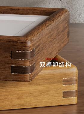 佐木坊拍立得磁吸相框黑胡桃木摆台画框实木榫卯框记事板情侣diy