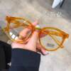 Genuine anti-radiation light glasses for women, ultra-light, round, large-frame, plain net red and blue, can be equipped with near-prescription Korean glasses