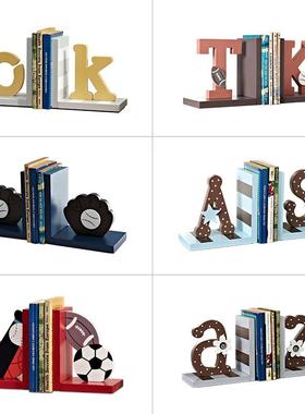 书架摆件书挡字母创意装饰饰品乔迁新居礼品儿童房样板间桌面书立