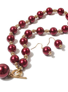 欧美简约时尚镶钻仿珍珠项链大气短款锁骨链项饰  6090