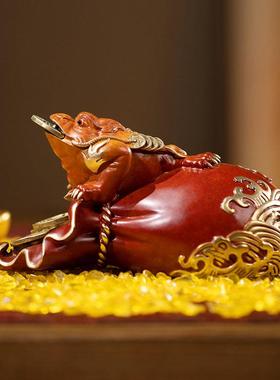 高档朱炳仁代 代有财客厅装饰摆件家居铜饰品公办桌摆件办公室摆