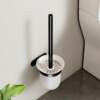 No punching space aluminum toilet brush set toilet brush holder bathroom toilet brush holder toilet brush with toilet brush cup