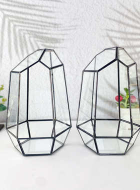 多肉微景观玻璃花房植物绿植几何形玻璃花房欧式装饰摆件