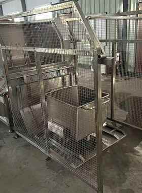 自动化小料车清洗机 肉制品拌馅料车清洗设备 周转筐清洗流水线