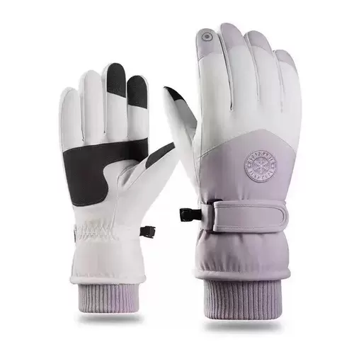 Лыжные флисовые удерживающие тепло водонепроницаемые ветрозащитные дорожные перчатки, увеличенная толщина, для игры в снежки