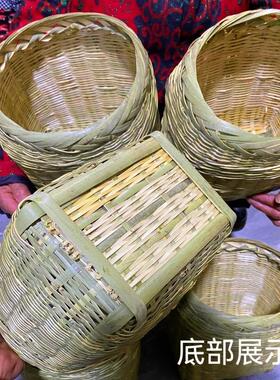 摘茶叶竹编背娄采篓神器的篮子农用采茶大竹篓斜挎采摘篮