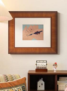 《备忘》法式小众艺术客厅中古风装饰画玄关卧室北欧复古手势挂画