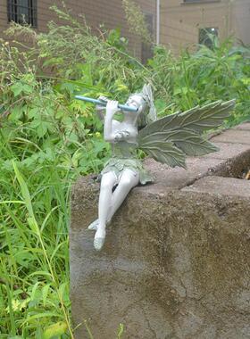 2流023跨境风树格潮笛西风仙子园林吹庭院家rx-20220居摆件雕塑脂