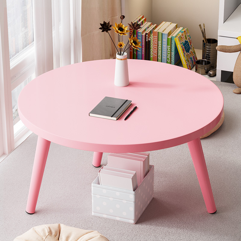 飘窗桌子小茶几卧室坐地小矮桌炕上家用阳台榻榻米饭桌边几小圆桌 - 图0