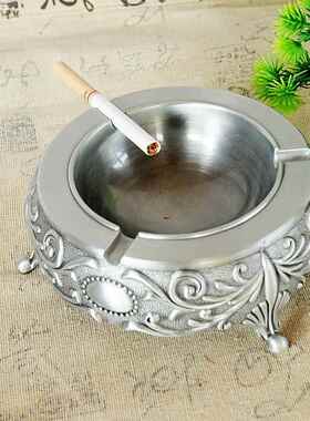 经典金属烟灰缸复古做旧古锡色高端大气档次家居办公室客厅会议室