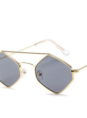 Fashion Diamond Sunglasses Women Retro Metal Double Beam Wil