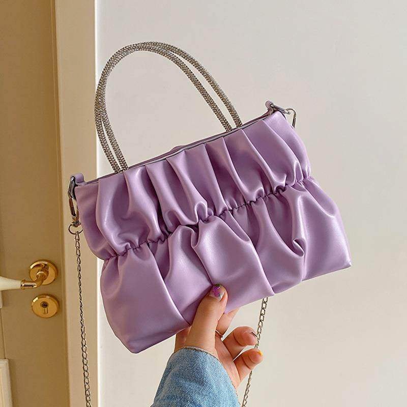 春季链条包包女新款潮流手提褶皱包质感单肩斜挎包褶皱小方包,淘宝优惠券,粉丝福利购,淘宝优惠卷