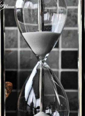 月光金属沙漏30分钟计时器创意摆件家居装饰品书房桌面工艺礼品摆