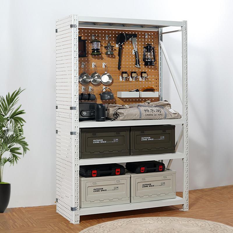 Thickened storage shelf hole plate equipment debris tools storage square hole plate metal floor-standing multi-layer storage rack