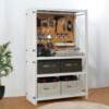 Thickened storage shelf hole plate equipment debris tools storage square hole plate metal floor-standing multi-layer storage rack