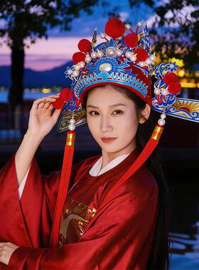 戏剧古装京剧戏曲服装纱帽黄梅戏状元帽驸马套四郎探母杨四郎官帽
