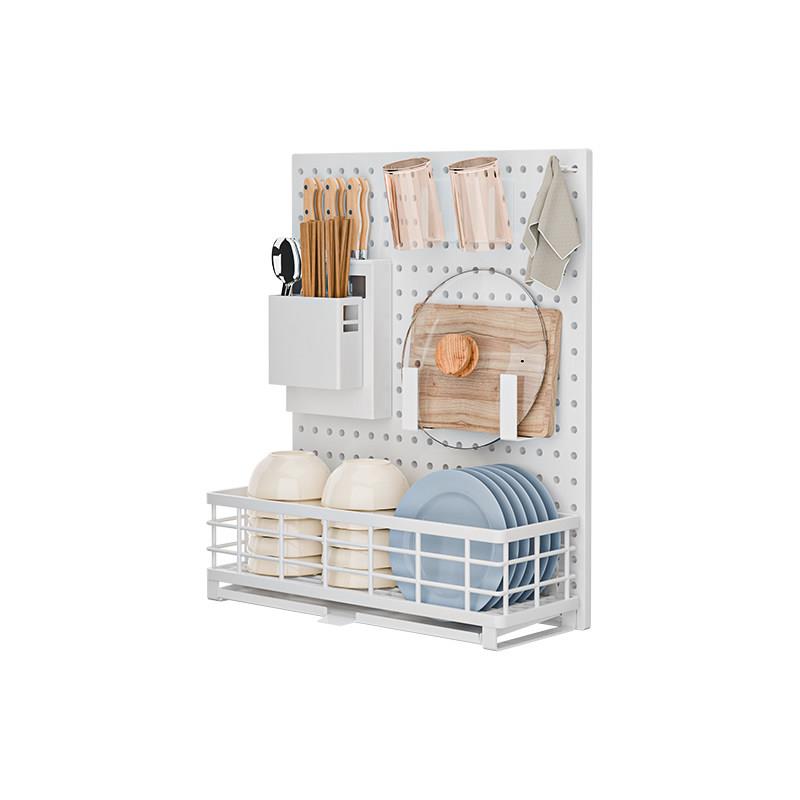 Narrow-sided dish storage rack drain dish rack kitchen multi-functional window sill chopstick hole plate sink storage rack