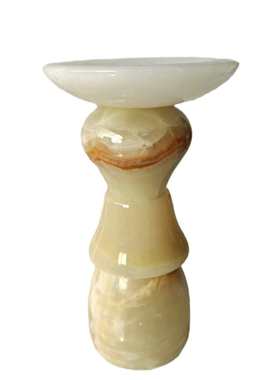 轻奢天然玉石家居烛台样板间软装客厅卧室走廊餐桌烛插摆件装饰品