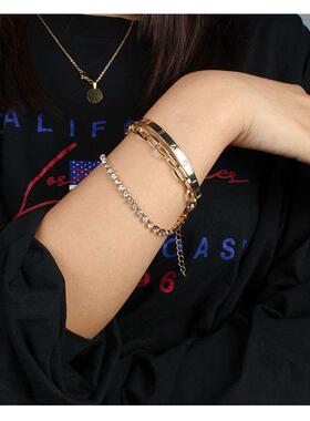 Simple fashion personalized letter love open Brlet alloy ful