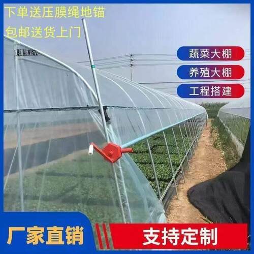 全套大棚骨架钢管蔬菜种菜保温种植温室家用西瓜草莓椭圆管棚选做 - 图0