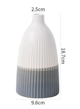 日式梅花配套白色双色陶瓷花摆件客厅干花插花家居装饰品摆件