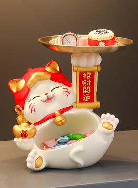 家居招财000猫摆件玄关物户收入纳装饰摆件新年礼物业商礼送客户