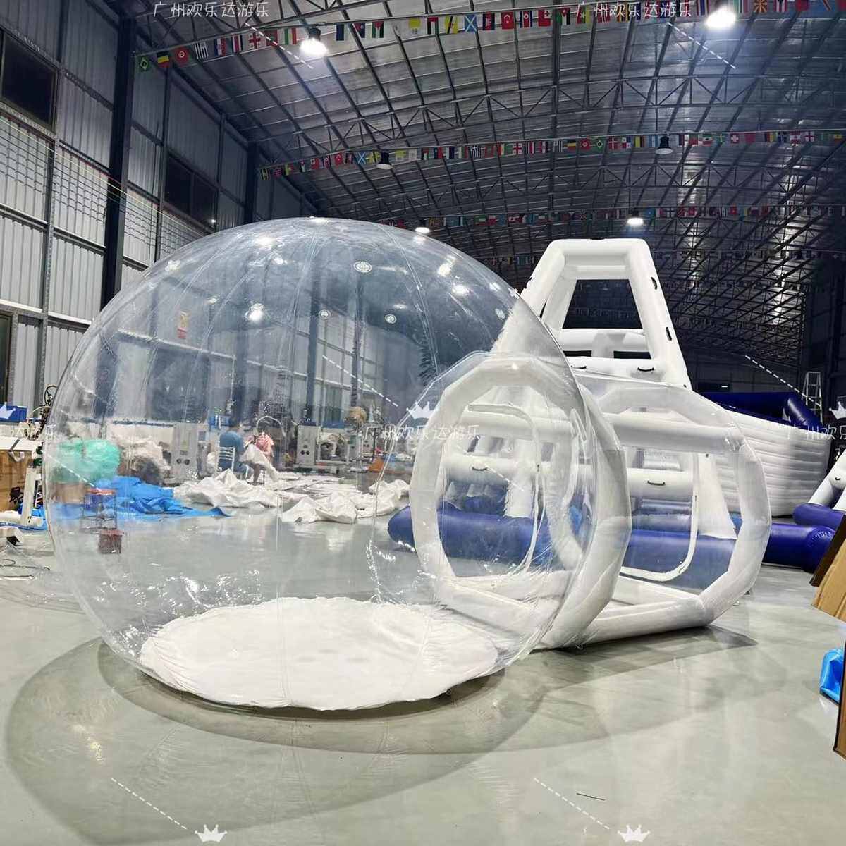 厂家生产充气双层透明带灯泡泡屋网红民宿星空顶露营帐篷气模批发,淘宝优惠券,粉丝福利购,淘宝优惠卷