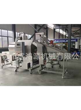 商用鸡米花鸡块裹粉机全自动滚筒裹粉机大型裹粉机器厂家