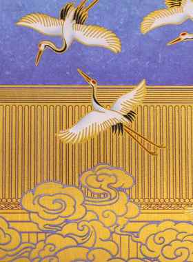 正品炳仁铜 长瑞鹤呈祥屏桌桌面摆台装饰画朱高端送人礼品伴手礼