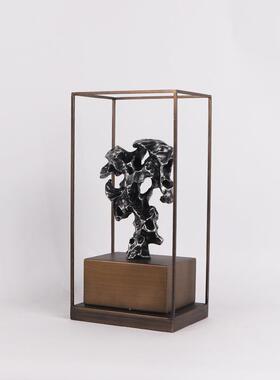 现代新MC-TY-68中式太湖石铁艺框架售展示摆件展厅隔几楼处大堂断