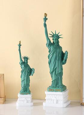 美式自由女神模型摆件客厅办公室酒柜雕像工艺品旅游创意纪念礼品