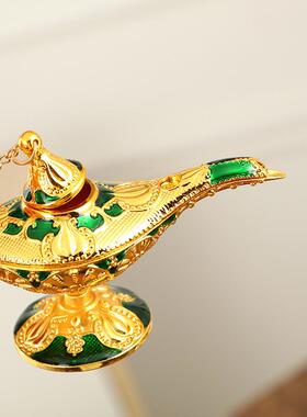 欧式阿拉丁神灯摆件复古精美金属工艺品创意家居古典宫廷风装饰