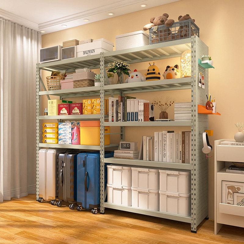 Gray green lower hollow hole board shelf balcony household storage rack multi-layer luggage trolley case living room storage layer