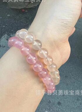 厂家天然马料玉髓女款手链送女友高颜值冰透马料玉髓手串手链
