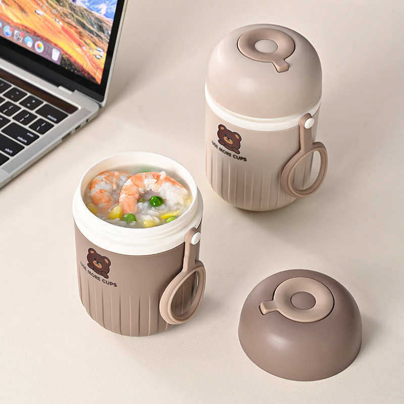 保温早餐杯便携粥杯带盖勺牛奶燕麦杯钢双层闷烧壶汤杯高颜值,淘宝优惠券,粉丝福利购,淘宝优惠卷