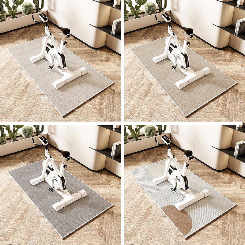 Spinning bicycle floor mat, fitness-specific carpet, home room, indoor non-slip, wear-resistant, soundproof and shock-absorbing buffer mat