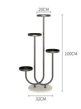 正品北欧铁式花子室架内客厅电视柜旁落地摆件轻奢大艺理石多层置