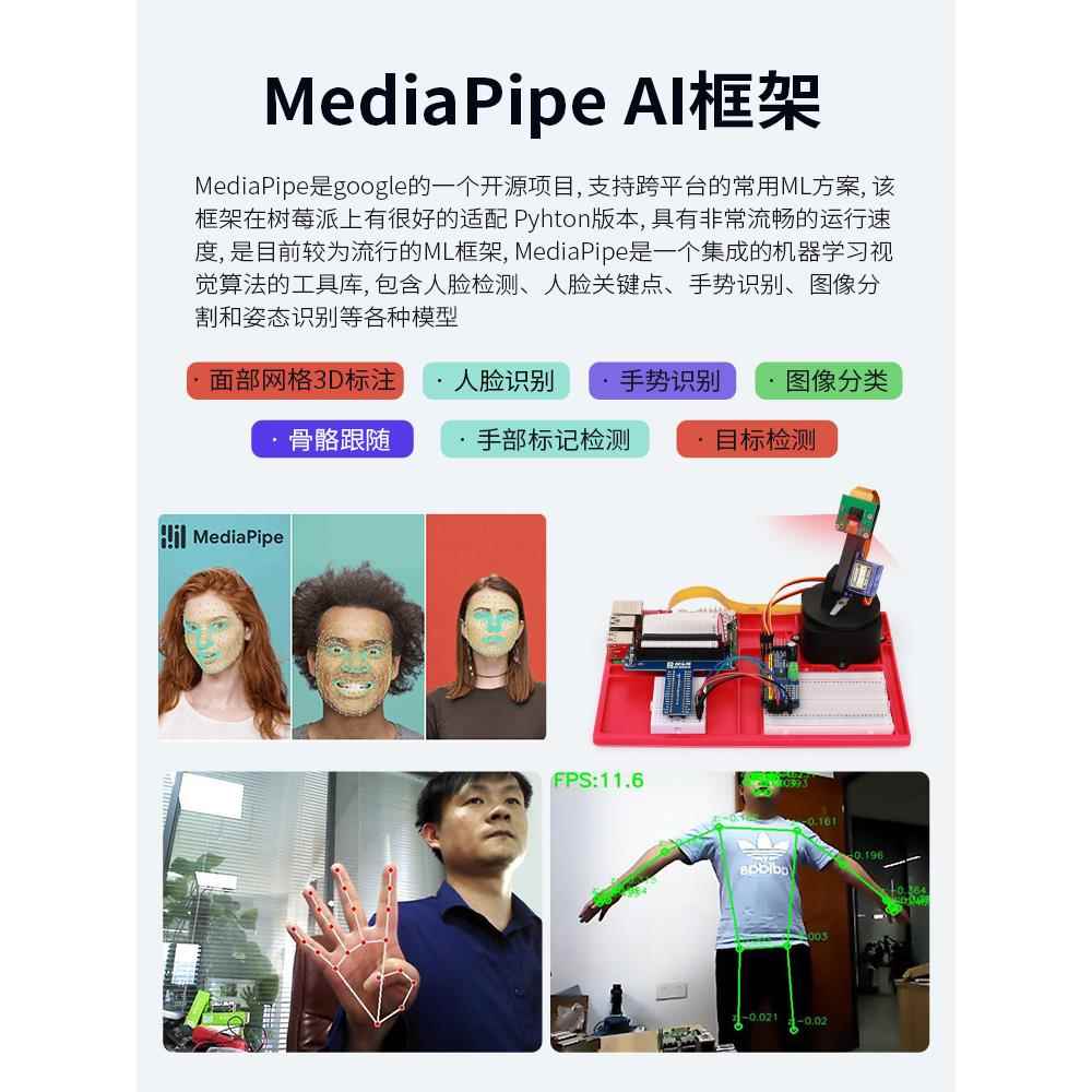 树莓派5 5代 AI智能视觉套件视觉OpenCV YOLOV5 raspberry Pi 5 - 图2