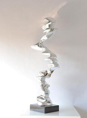 现代BJ0329轻奢创意抽雕会酒店大堂摆件所玄关象客厅电视柜树脂塑