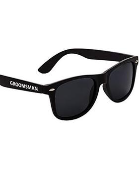 GroomBestManGroomsman黑色太阳镜新郎伴郎婚礼装饰拍照礼物