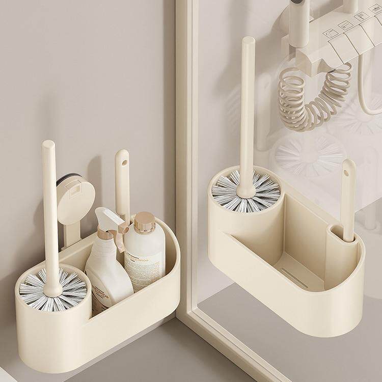 Suction cup toilet brush wall-mounted bathroom home no dead corner toilet toilet punch-free cleaning brush toilet cleaning artifact